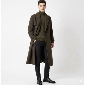 Vintage Steinbock Tyrol Wool Blend Classic Brown Overcoat